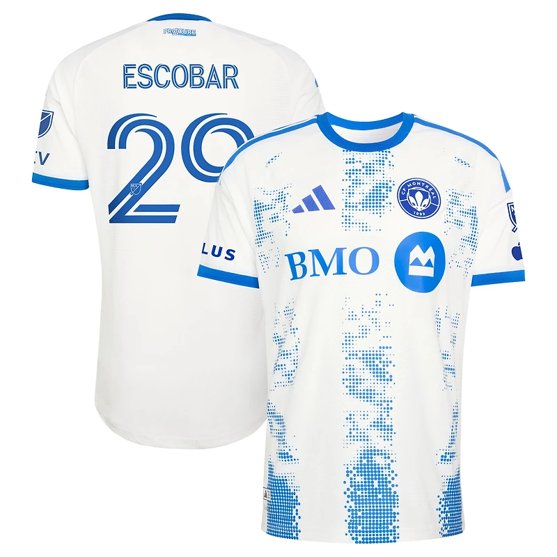 Maillot authentique adidas Franco Escobar blanc CF Montréal 2026 The Procure pour homme