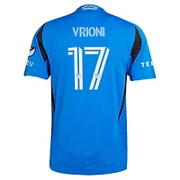 Men's adidas Giacomo Vrioni Blue CF Montréal 2025 Original Authentic Player Jersey