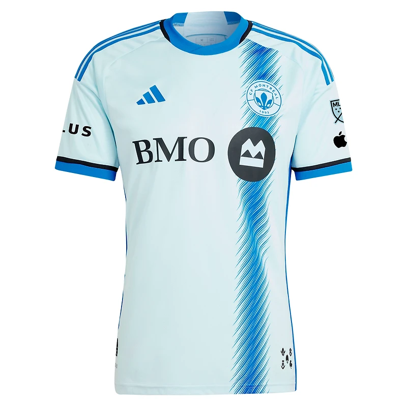 Men's adidas Giacomo Vrioni Light Blue CF Montréal 2024 Original Authentic Player Jersey