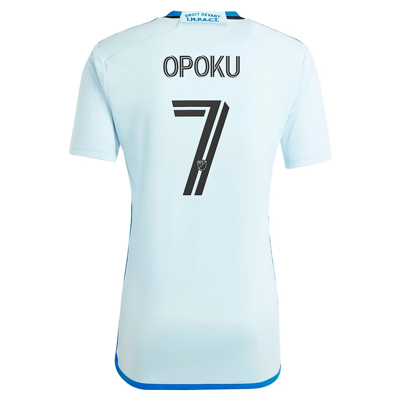 Maillot de joueur adidas Kwadwo Opoku bleu clair CF Montréal 2024 La Main Replica pour homme
