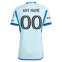 Maillot personnalisé adidas bleu clair CF Montréal 2024 La Main pour homme