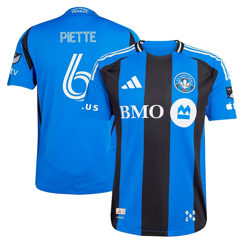 Maillot authentique adidas Samuel Piette bleu CF Montréal 2025 pour homme