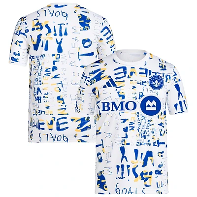 Men's adidas White CF Montreal 2024 Pre-Match Top