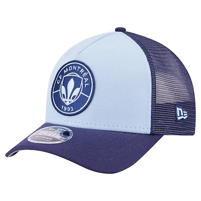 Men's New Era Light Blue CF Montreal Color Pack 9FORTY M-Crown A-Frame Adjustable Trucker Hat