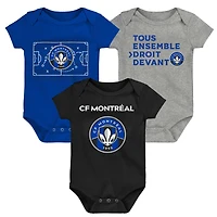 Newborn & Infant CF Montreal Team Logo Three-Pack Bodysuit Set