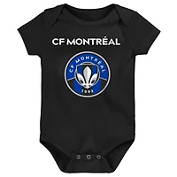 Ensemble de trois bodys avec logo l'équipe CF Montréal pour nouveau-nés et nourrissons