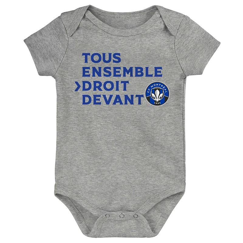 Newborn & Infant CF Montreal Team Logo Three-Pack Bodysuit Set