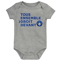 Newborn & Infant CF Montreal Team Logo Three-Pack Bodysuit Set