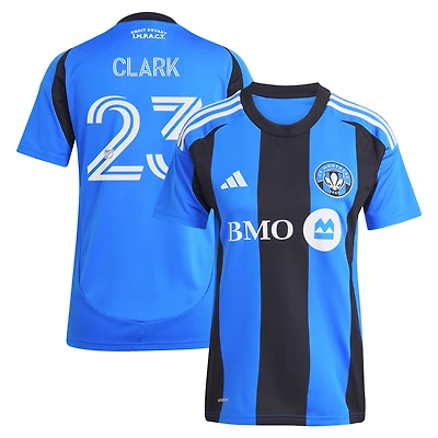 Women's adidas Caden Clark Blue CF Montréal 2025 Original Replica Player Jersey