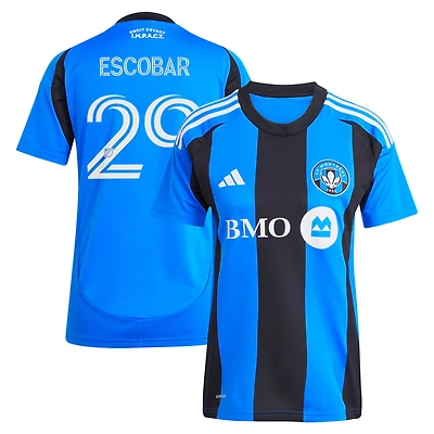 Women's adidas Franco Escobar Blue CF Montréal 2025 Original Replica Jersey