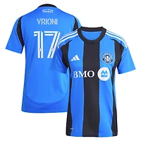Maillot réplique original de joueur Montréal 2025 adidas Giacomo Vrioni bleu CF pour femme