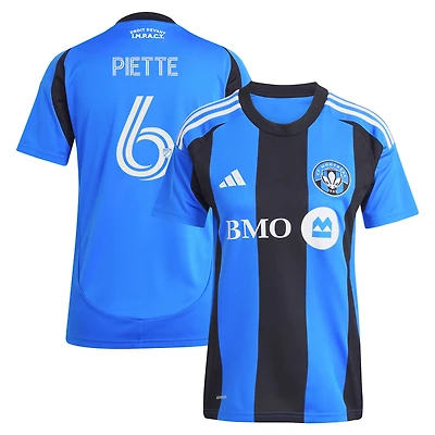 Maillot réplique original de joueur Montréal 2025 bleu adidas Samuel Piette pour femme