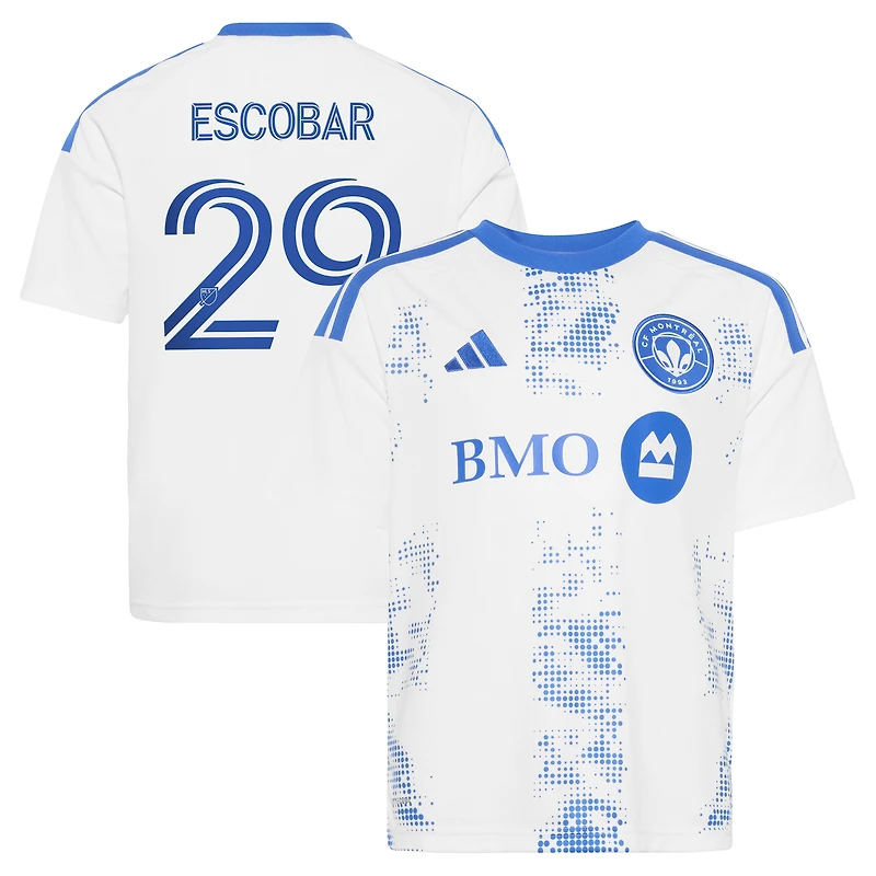 Youth adidas Franco Escobar White CF Montreal 2026 The Procure Jersey Replica