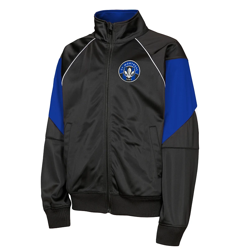 Veste de survêtement Youth Outerstuff noire CF Montréal Exceptional à fermeture éclair intégrale