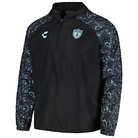 Charly Black C.F. pour homme Veste à capuche coupe-vent demi-zippée Pachuca