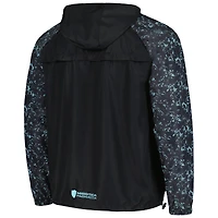 Charly Black C.F. pour homme Veste à capuche coupe-vent demi-zippée Pachuca