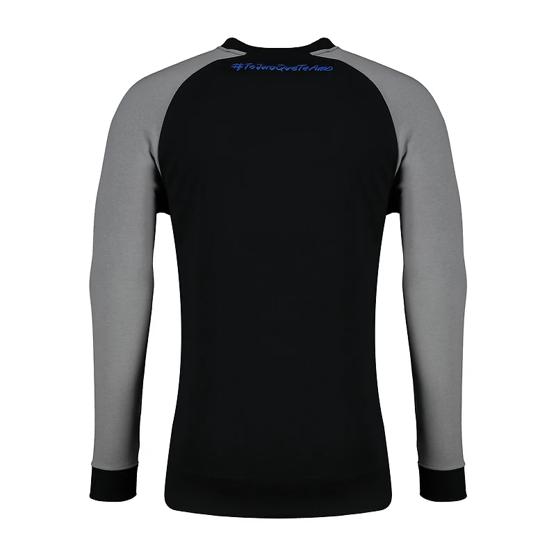 Sweat-shirt à capuche raglan Charly Black C.F. Pachuca pour homme