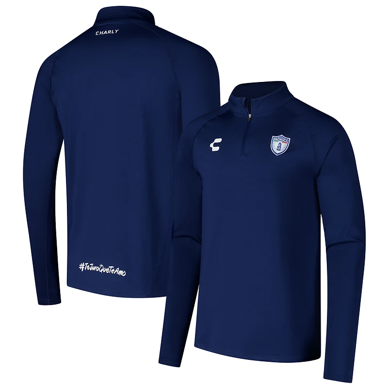 Men's Charly  Blue C.F. Pachuca 2024/25 Quarter-Zip Pullover Top