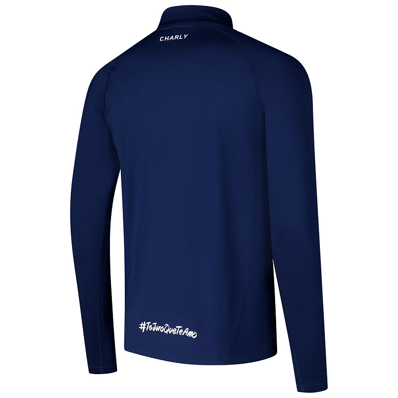 Men's Charly  Blue C.F. Pachuca 2024/25 Quarter-Zip Pullover Top
