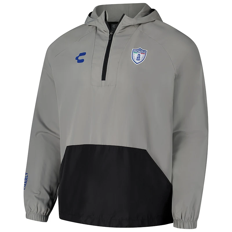 Coupe-vent à glissière quart de tour raglan Charly Gray C.F. Pachuca 2024/25 pour homme