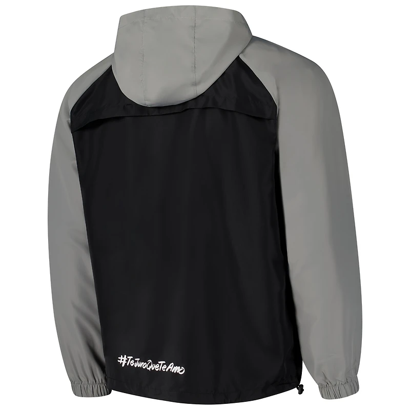 Coupe-vent à glissière quart de tour raglan Charly Gray C.F. Pachuca 2024/25 pour homme