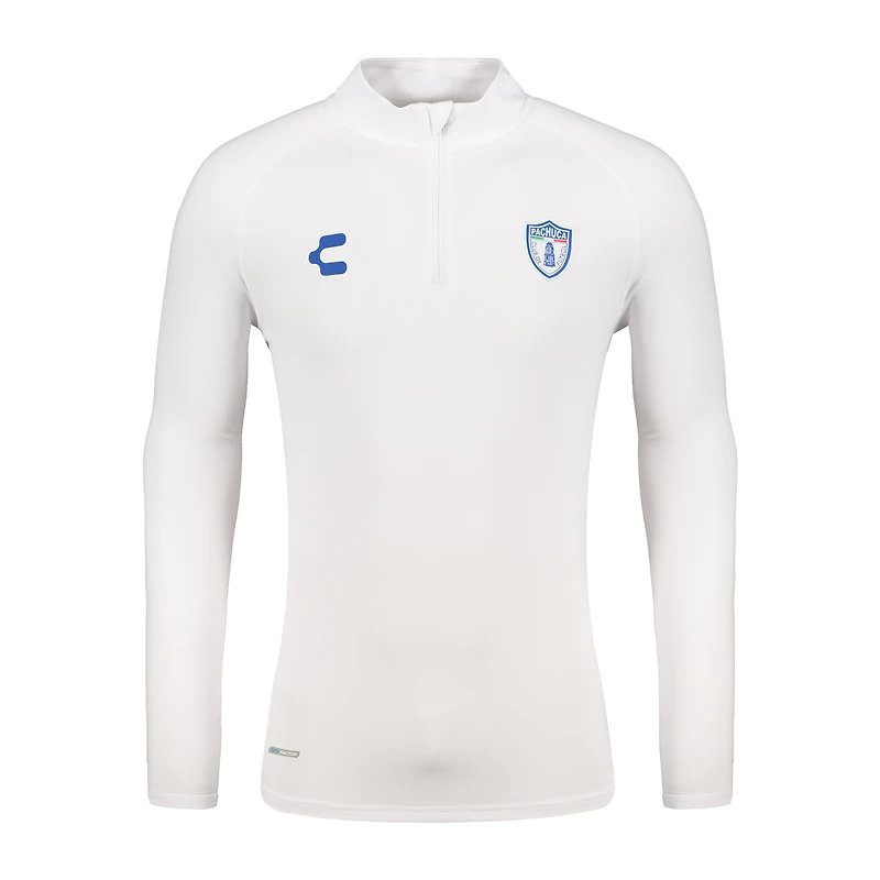 Men's Charly  White C.F. Pachuca 2024/25 Quarter-Zip Pullover Top