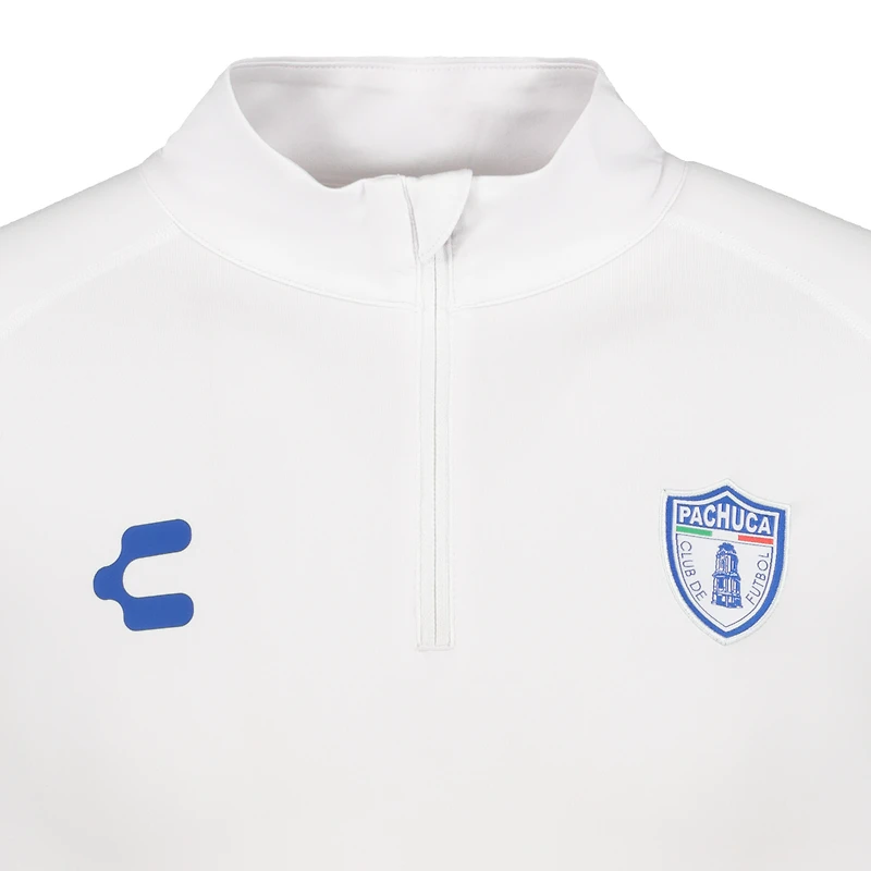 Men's Charly  White C.F. Pachuca 2024/25 Quarter-Zip Pullover Top