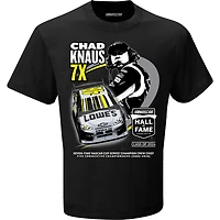 T-shirt noir Chad Knaus NASCAR Hall of Fame pour hommes