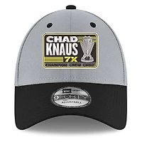 Men's New Era  Gray/Black Chad Knaus NASCAR Hall of Fame Class of 2024 9FORTY Adjustable Hat
