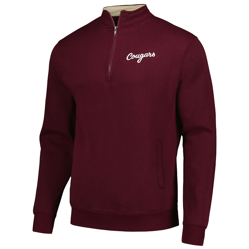 Men's Colosseum Maroon Charleston Cougars Tortugas Quarter-Zip Sweatshirt