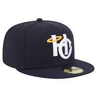 Casquette ajustée 59FIFTY Charleston RiverDogs Authentic Collection pour homme de New Era bleu marine
