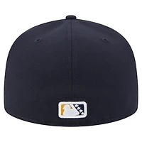 Casquette ajustée 59FIFTY Charleston RiverDogs Authentic Collection pour homme de New Era bleu marine