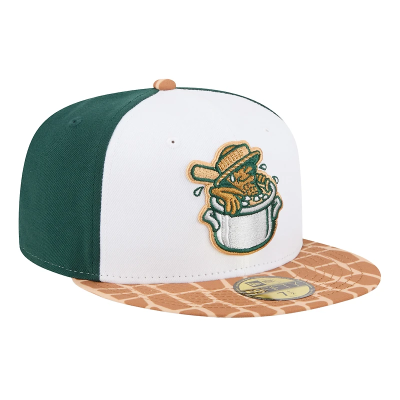 Men's New Era  White Charleston RiverDogs Theme Nights 59FIFTY Fitted Hat