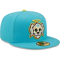 Men's New Era Aqua Perros Santos De Charleston Copa La Diversion 59FIFTY Fitted Hat