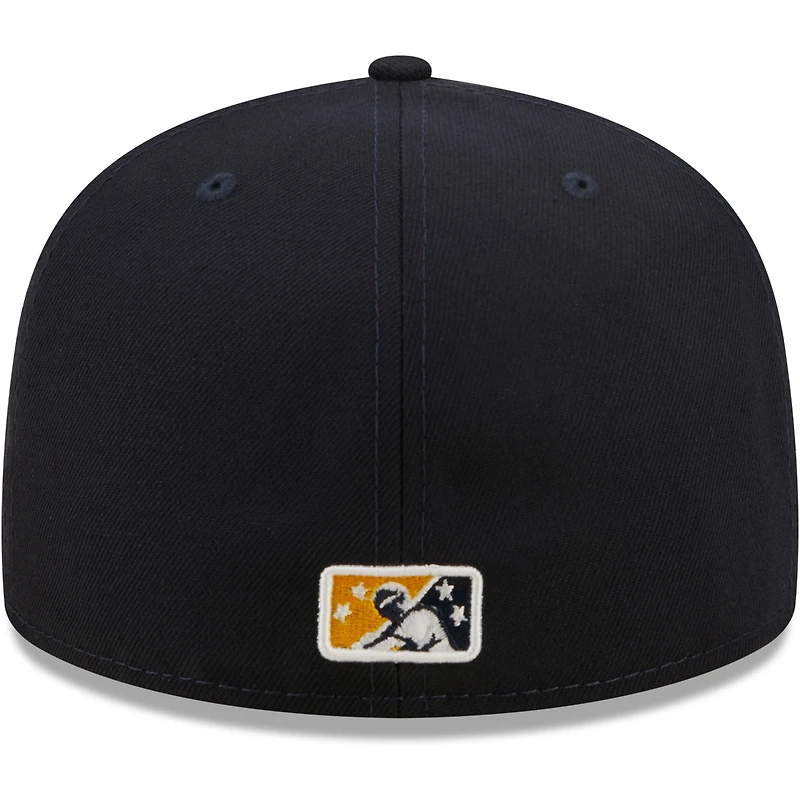 Casquette ajustée 59FIFTY Charleston RiverDogs Authentic Collection pour homme New Era bleu marine