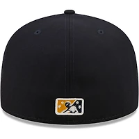 Casquette ajustée 59FIFTY Charleston RiverDogs Authentic Collection pour homme New Era bleu marine