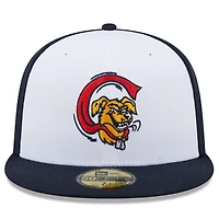 Men's New Era White/Navy Charleston RiverDogs Marvel x Minor League 59FIFTY Fitted Hat