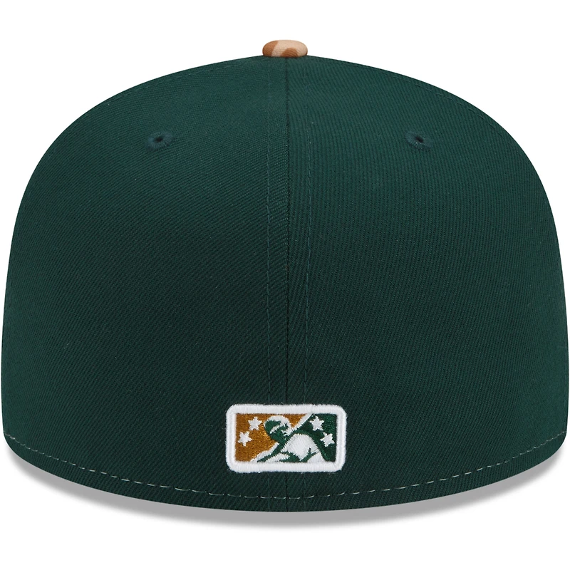 Men's New Era White/Tan Charleston RiverDogs Theme Night 59FIFTY Fitted Hat