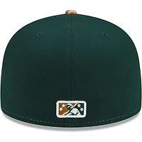Men's New Era White/Tan Charleston RiverDogs Theme Night 59FIFTY Fitted Hat