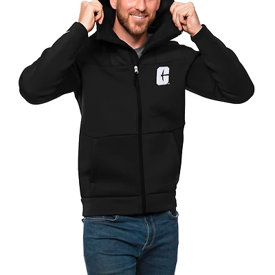 Men's Antigua Black Charlotte 49ers Protect Full-Zip Hoodie