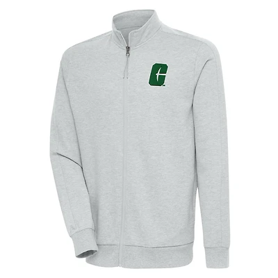 Veste zippée intégrale Antigua Heather Grey Charlotte 49ers Action pour homme