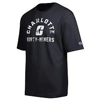 Men's Champion  Black Charlotte 49ers Weathered Team T-Shirt