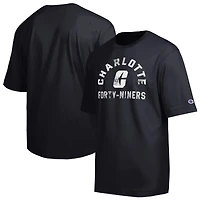 T-shirt noir vieilli Champion Charlotte 49ers pour homme