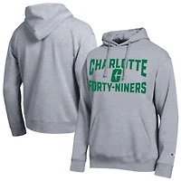 Men's Champion  Heather Gray Charlotte 49ers Team Hoodie