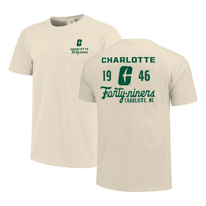 T-shirt crème pour homme avec logo mascotte des Charlotte 49ers