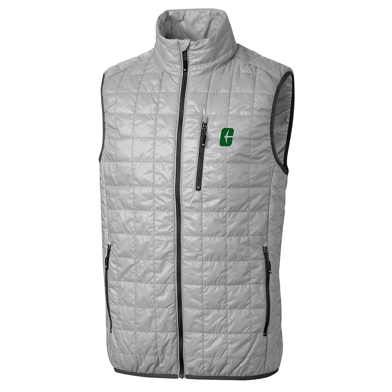 Gilet matelassé entièrement zippé Rainier PrimaLoft Eco pour homme, gris, des Charlotte 49ers, de grande taille