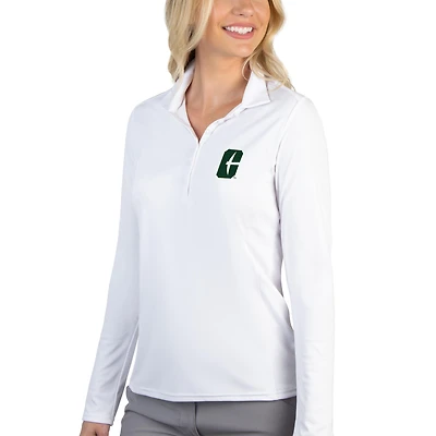 Polo à manches longues blanc Antigua pour femme, hommage aux Charlotte 49ers