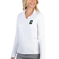 Polo à manches longues blanc Antigua pour femme, hommage aux Charlotte 49ers