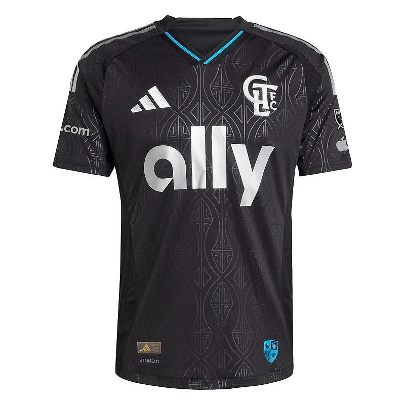 Maillot de joueur authentique noir Ashley Westwood Charlotte FC 2025 Fortress Kit pour homme adidas