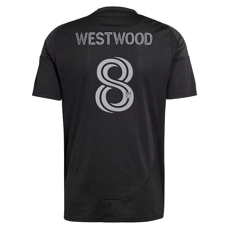 Men's adidas Ashley Westwood Black Charlotte FC 2025 Fortress Kit Replica Player Jersey